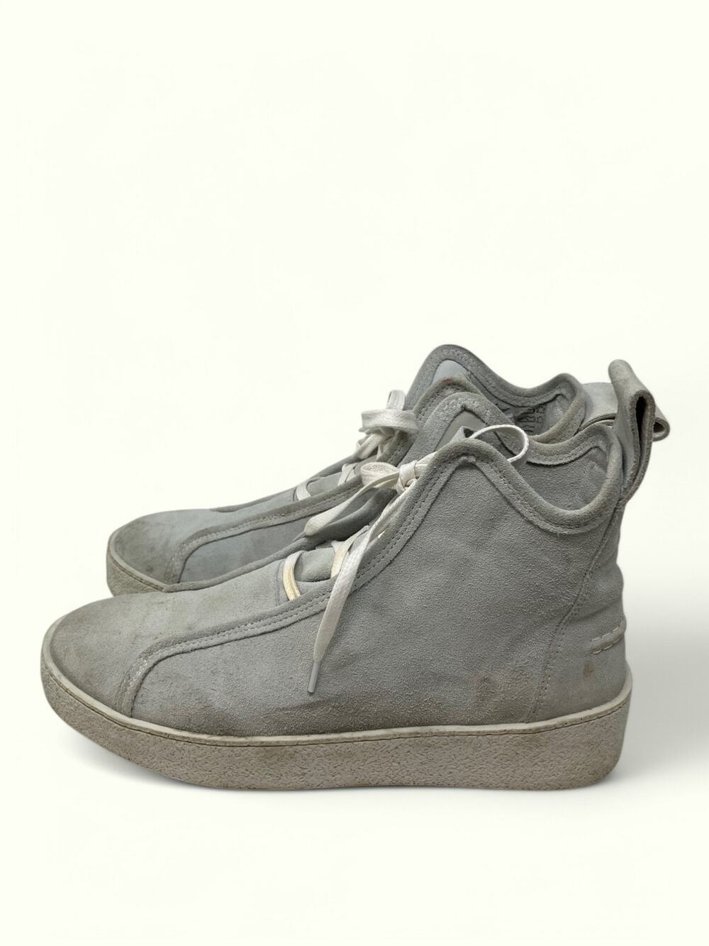Filippa K Suede High Top Sneakers Gray Beige Women's Size 10-11